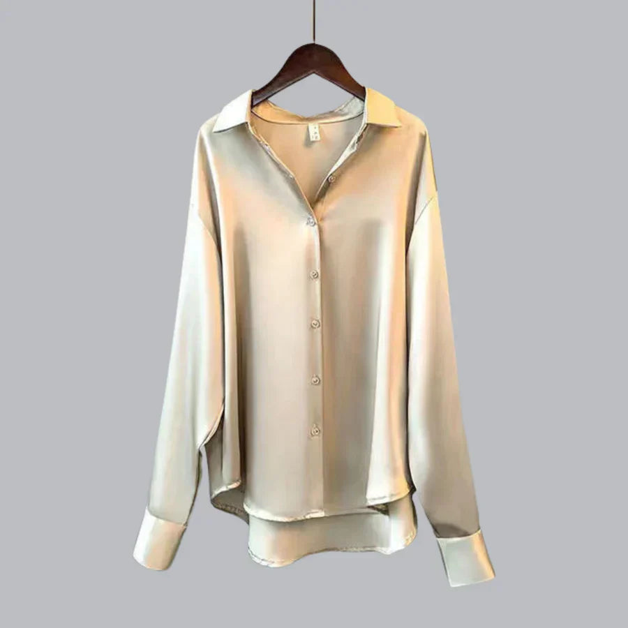 Chemisier Femme en Soie - Blouse Féminine Élégante pour Looks Raffinés