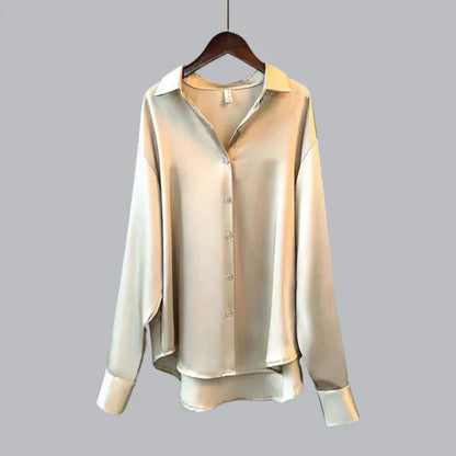 Chemisier Femme en Soie - Blouse Féminine Élégante pour Looks Raffinés
