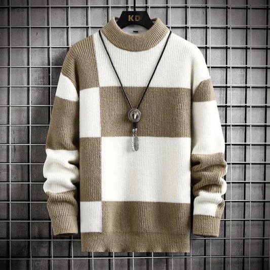 Pull en Laine Écossais Chaleureux pour Homme - LuxeStyle