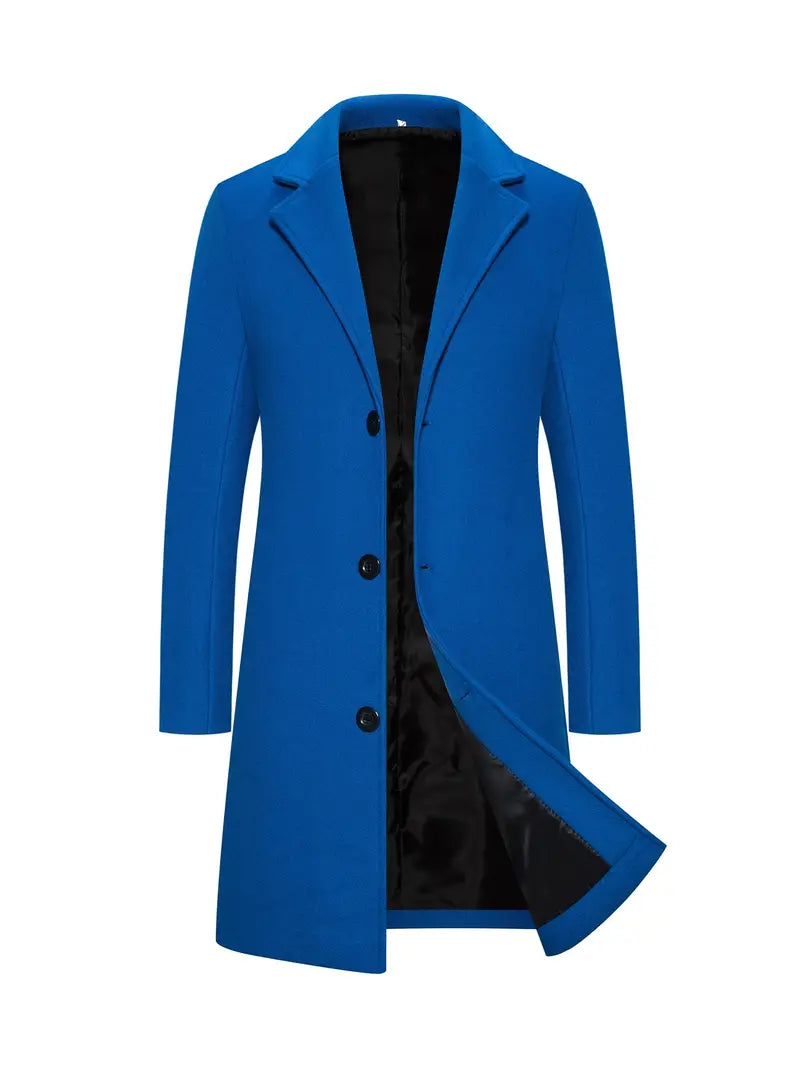Trench-coat Élégant Boutonné pour Homme