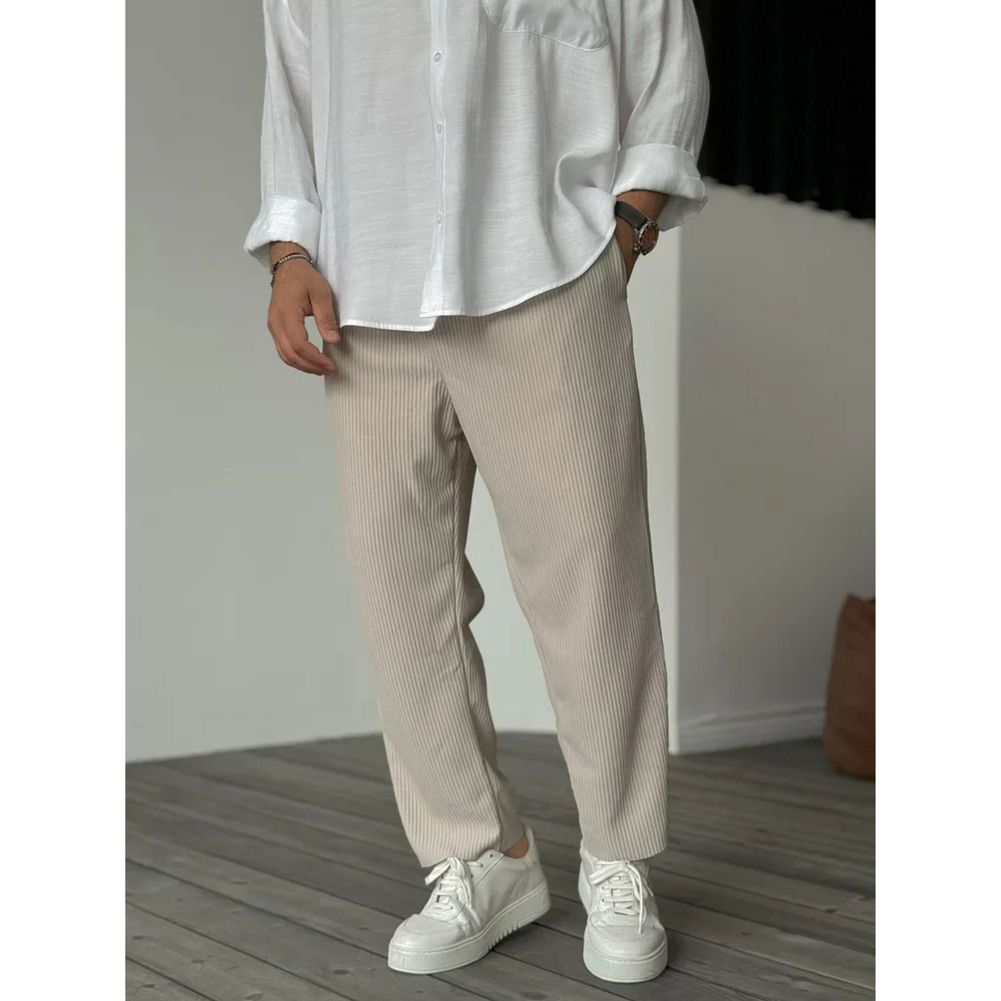 Pantalon Homme Urbain Chic et Confortable