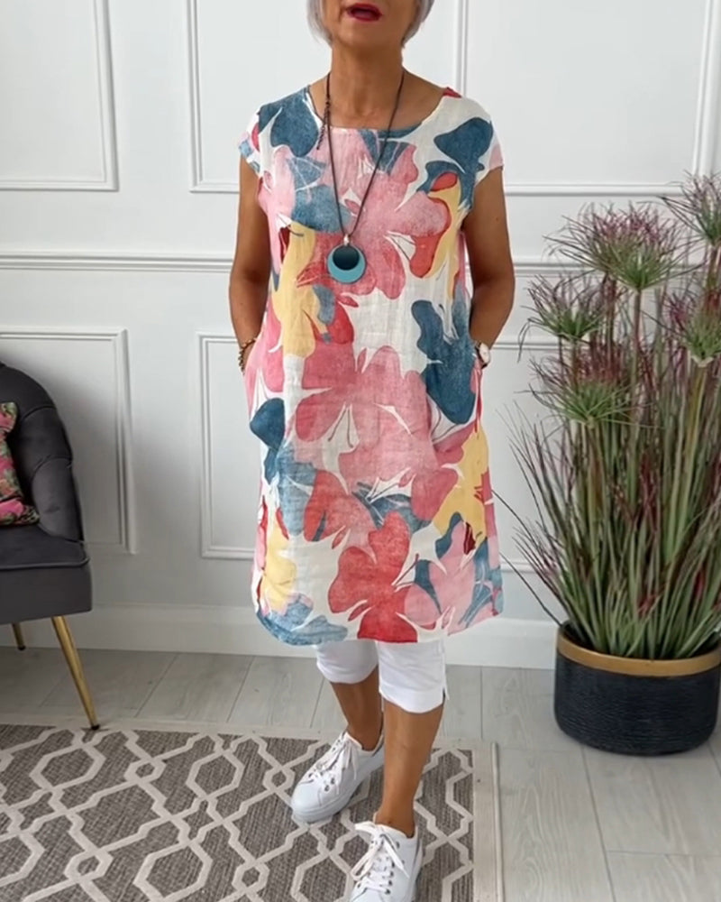 Robe Femme Élégante - Longue et Légère à Fleurs, Taille Fluide et Chic Féminin - LuxeStyle