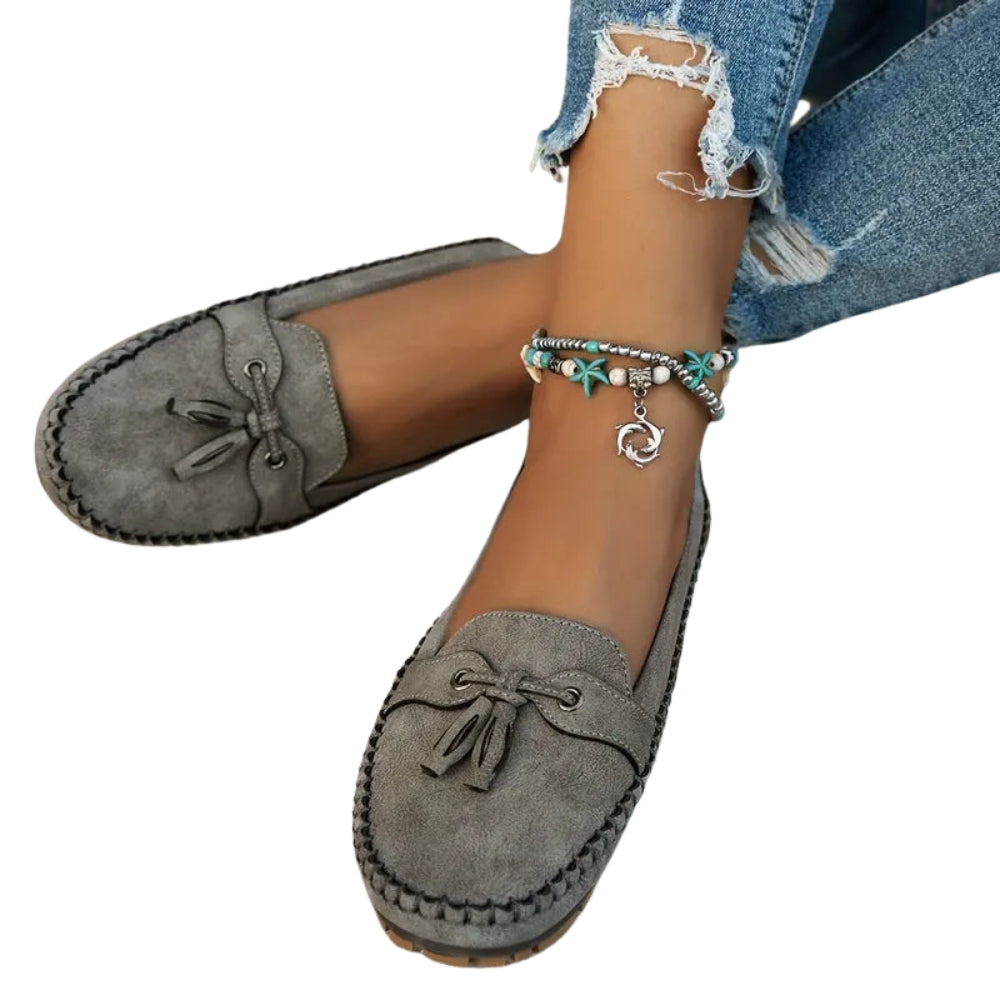 Chaussures Plates Élégantes avec Nœud Chic et Couleur Discrète