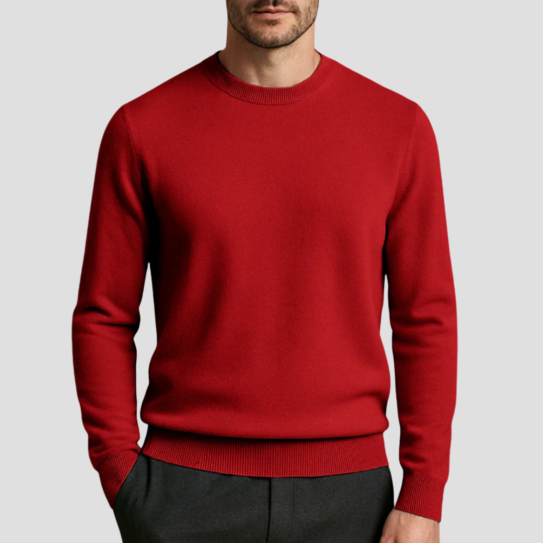 Pull Cachemire Marine Élégant Homme