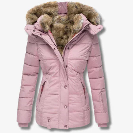 Manteau Hiver Femme à Capuche Zippé Chauffant