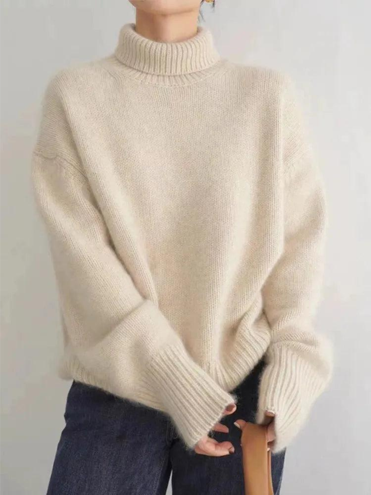 Pull Col Roulé Féminin Chic