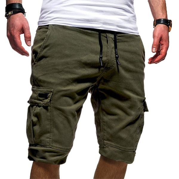 Short décontracté coton beige homme avec poches latérales - LuxeStyle