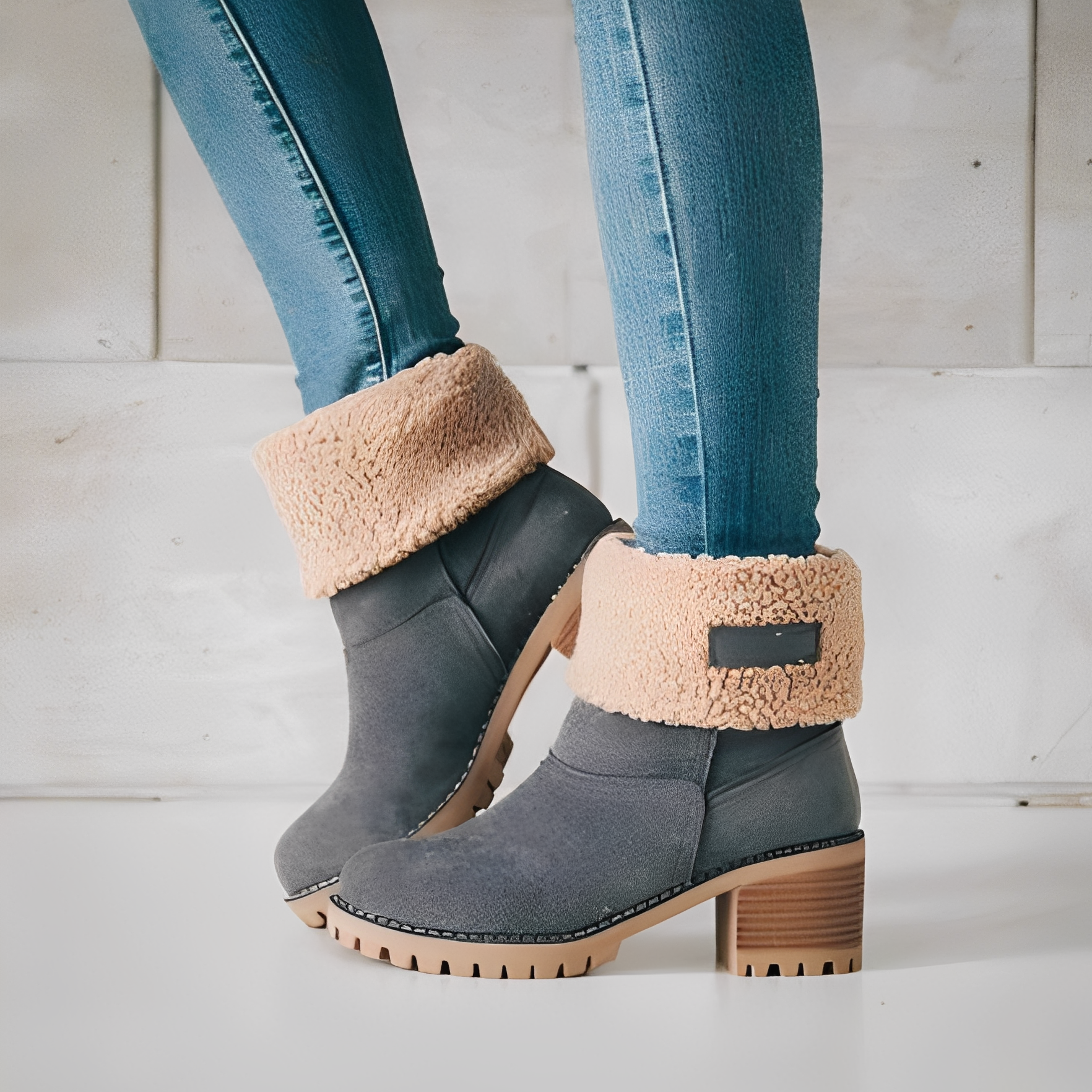 Bottes Femme Hiver Douces et Chaude avec Semelle Grip - LuxeStyle