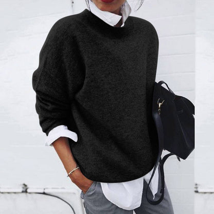 Pull Femme Cachemire Doux Col Rond Élégant