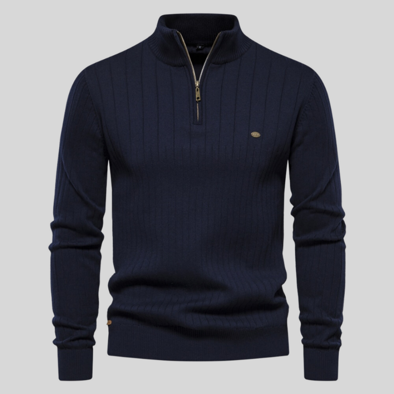 Pull Côtelé Slim Fit pour Homme Élégant