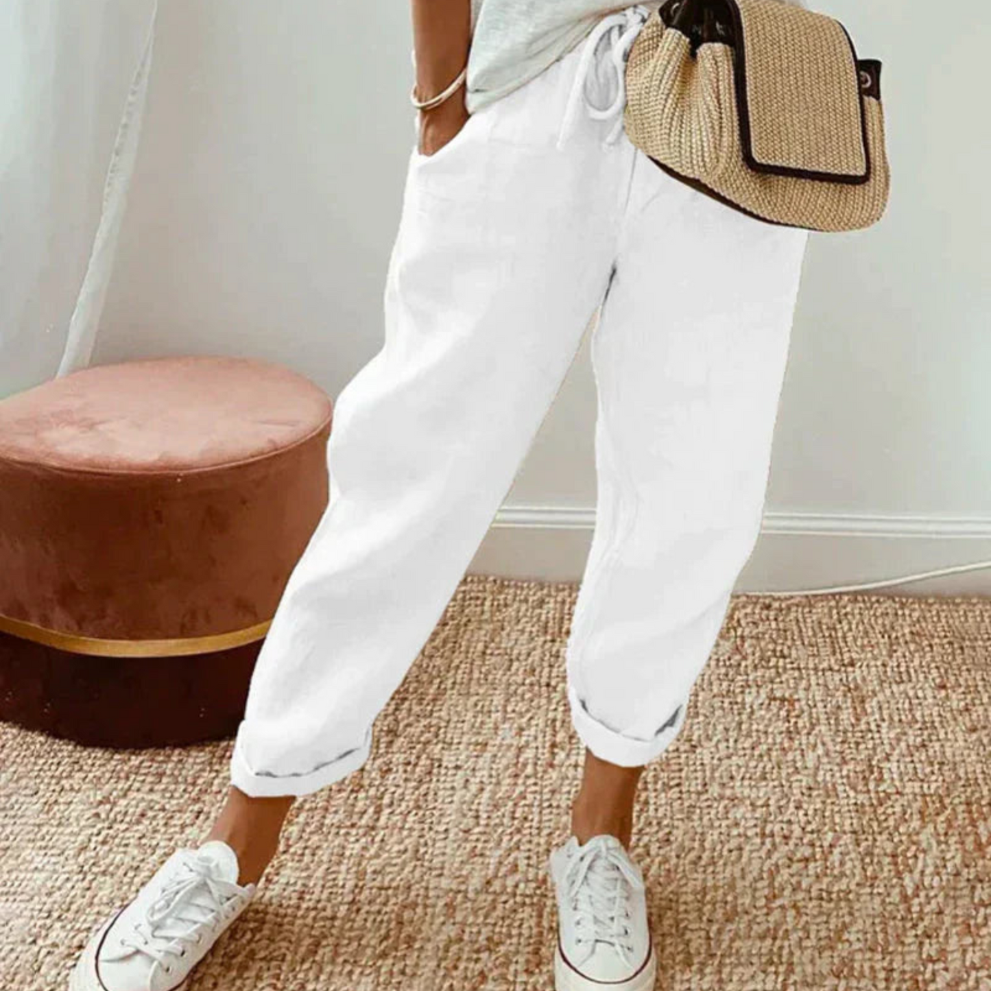 Pantalon Femme Élégant Taille Slim