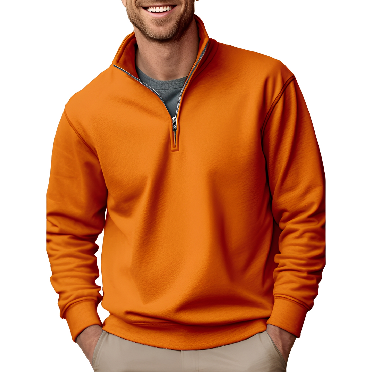 Pull Élégant Zippé Homme Pour Tous Les Jours