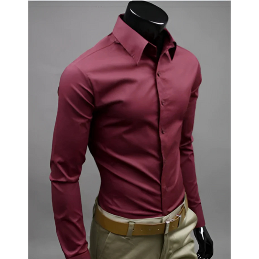 Chemise Homme Élégante Manches Longues Taille Fine - luxestyle