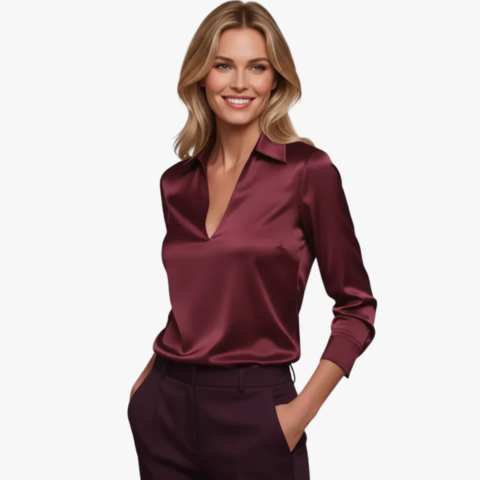 Blouse femme satinée tendance