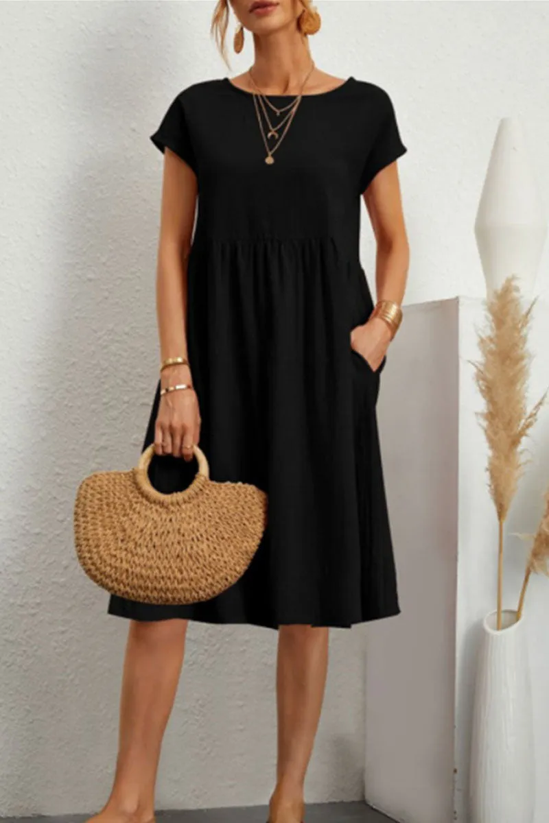 Melanique™ – Robe Décontractée Femme Élégante avec Détails Patchwork
