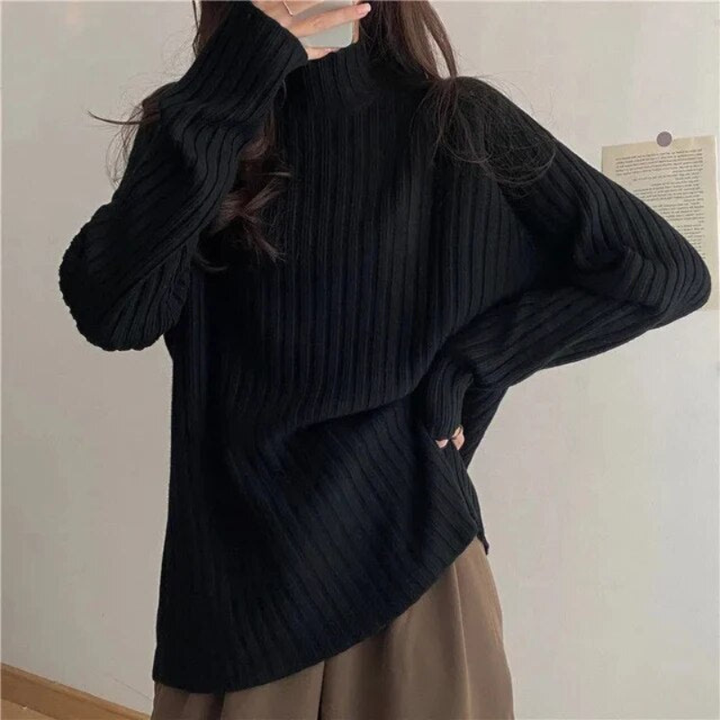 Pull Col Montant Féminin Longueur Grande