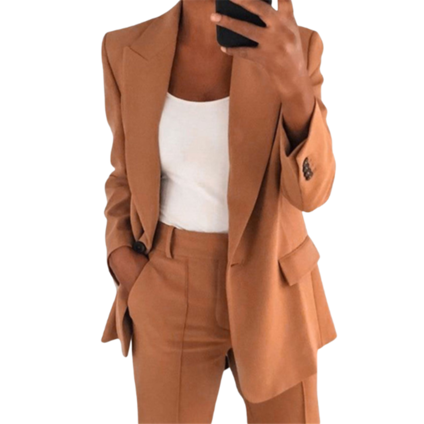 Costume Femme Élégant | Blazer en Tissu Léger