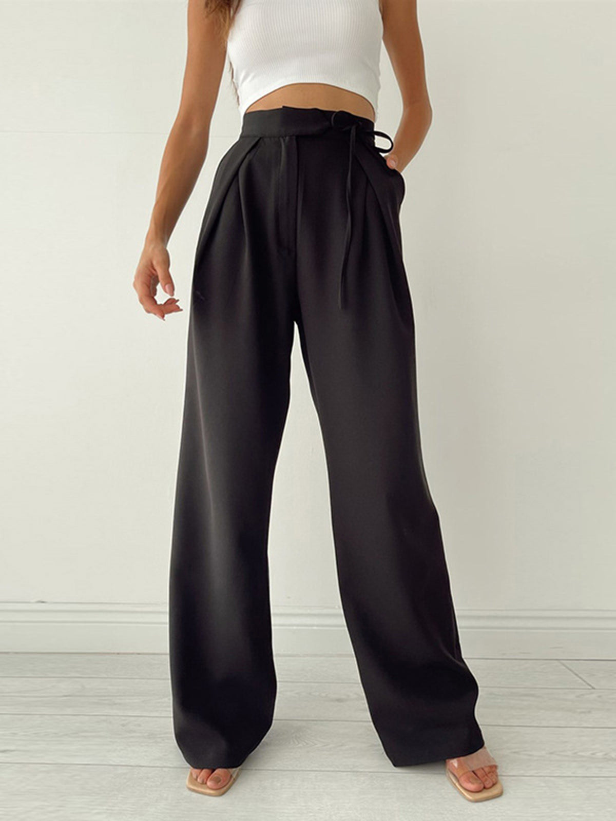 Pantalon Élégant Femmes Longueur Classique
