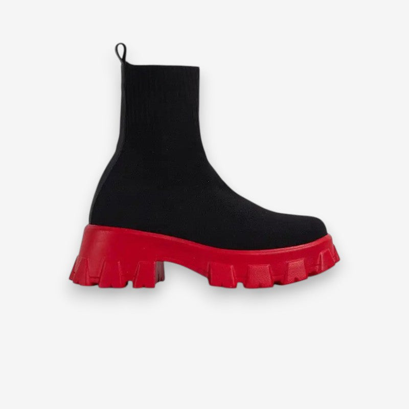 Bottines Femme Hiver avec Semelle Grip et Fermeture Éclair