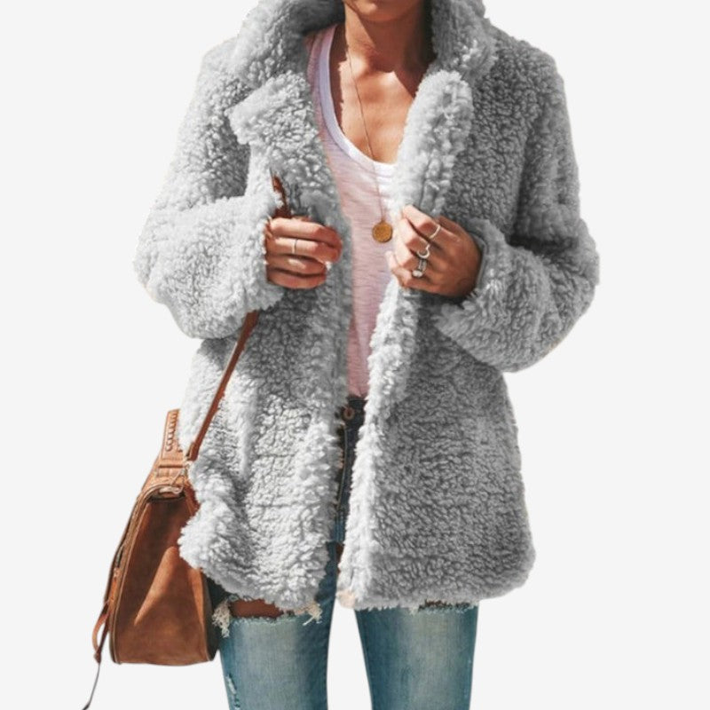 Veste Hiver Élégante avec Capuche et Fermeture Éclair