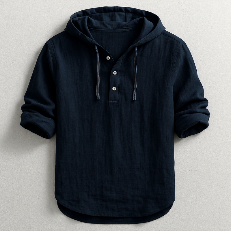 Chemise à Capuche Coton Homme - Léger et Confortable au Style Casual