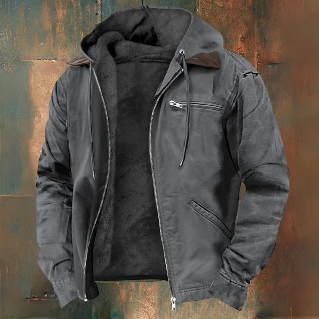 Veste Cowboy Homme – Doudoune Hiver Légère avec Capuche Style Rustique