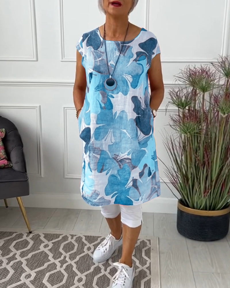 Robe Femme Élégante - Longue et Légère à Fleurs, Taille Fluide et Chic Féminin