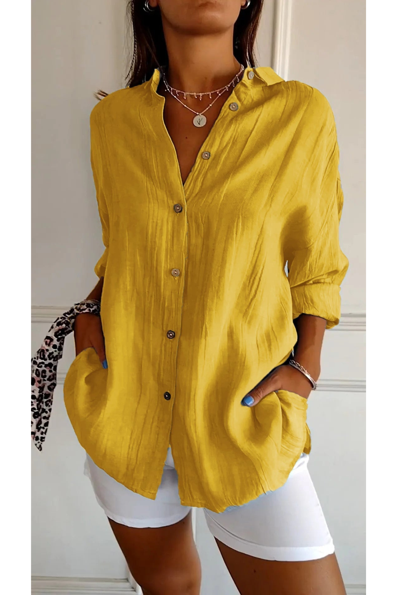 Chemise Élégante Manche Courte Féminine