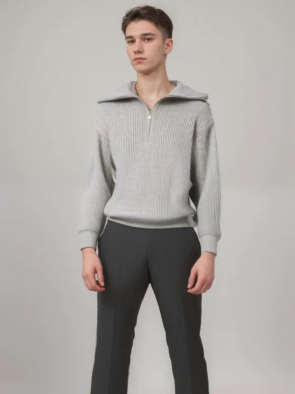 Pull Homme Rayé Zippé pour Tous les Jours