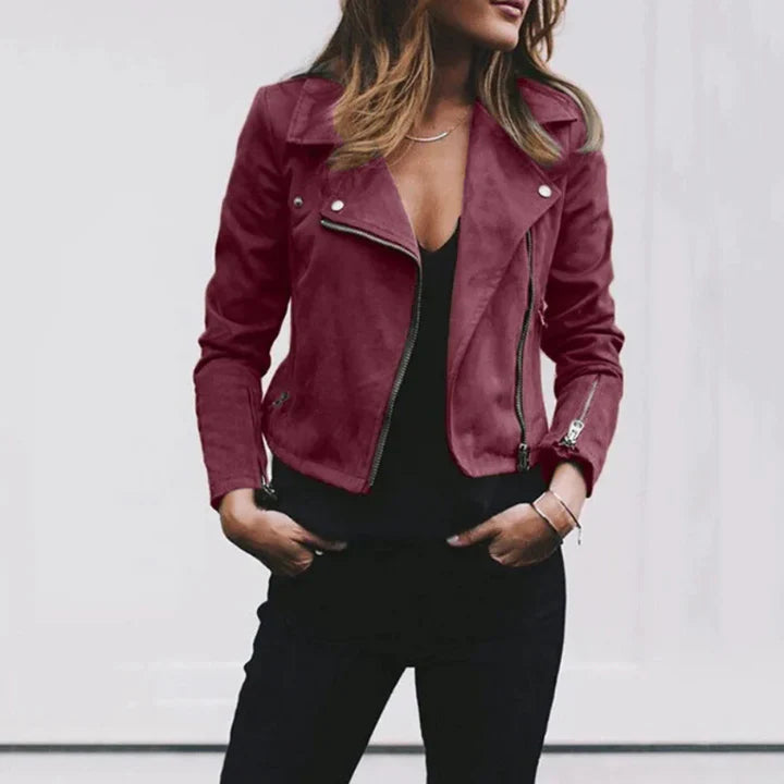 Veste Courte Femme Manches Longues Zippée