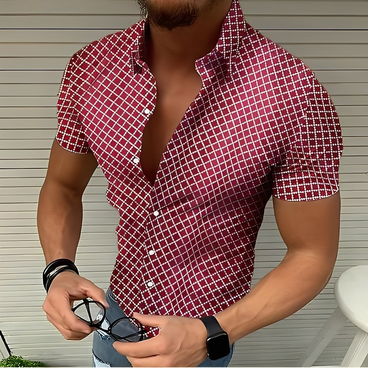 Chemise Homme Élégante Manches Longues pour Travail Quotidien - LuxeStyle
