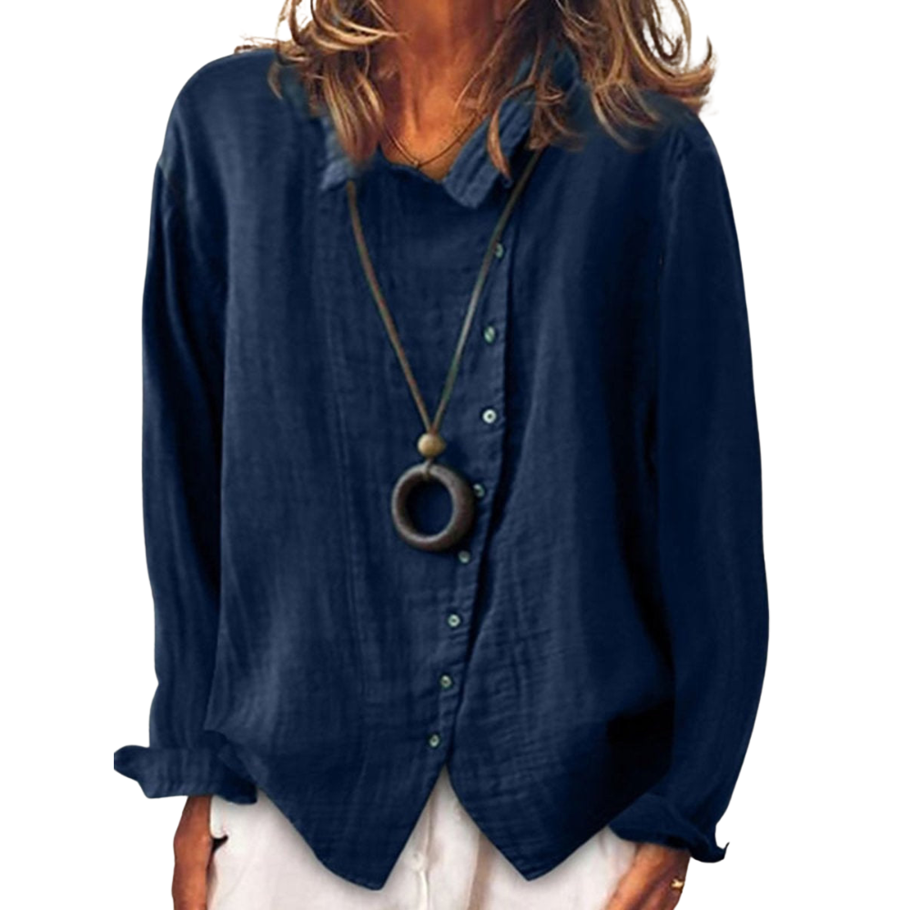 Thalia – Chemise Élégante à Manches Longues Décontractée