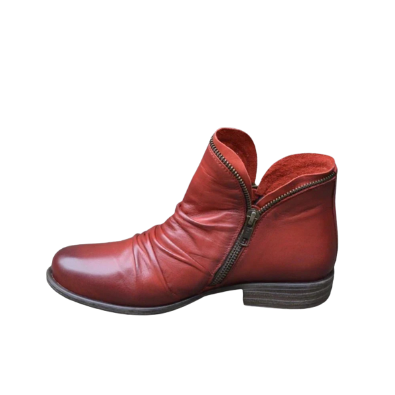 Bottines Élégantes à Talon Pointu avec Fermeture Éclair