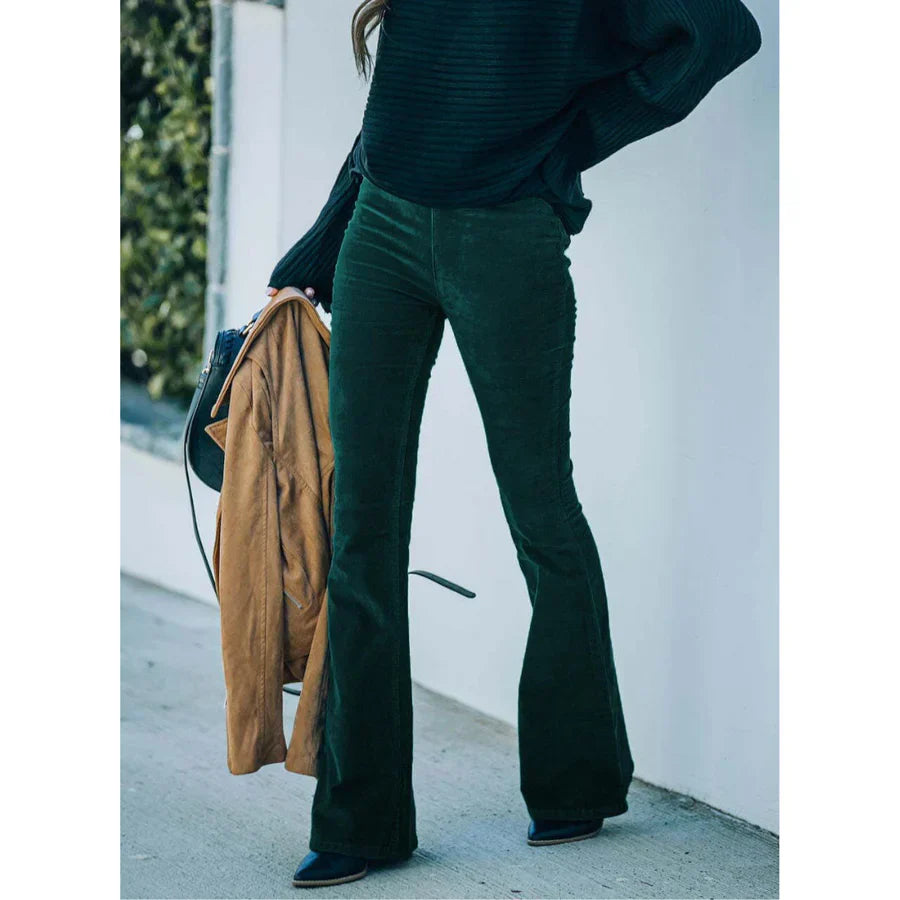 Pantalon Large Confort avec Taille Élevée pour Femme