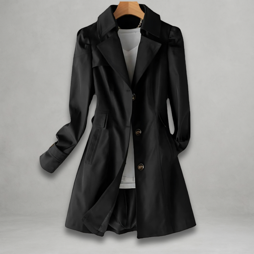 Manteau Trench Élégant Femme Beige Classique