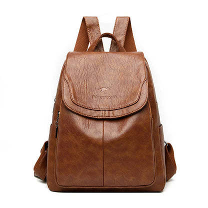 Sac à dos cuir femme noir réglable