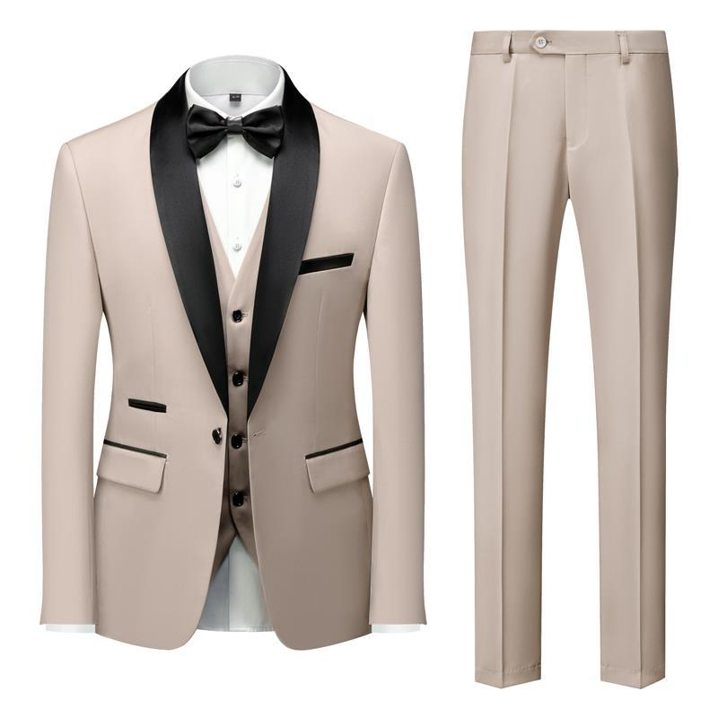 Costume Homme Classique Noir avec Nœud Papillon Élégant