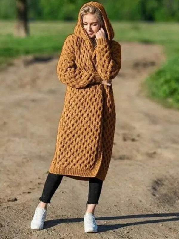 Manteau femme long polaire cappuccino