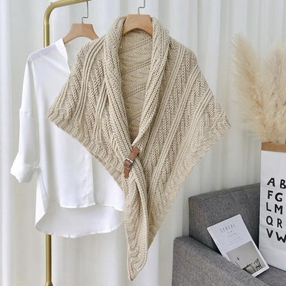 Écharpe Triangle Confortable avec Boucles pour Femme | Parfait pour l'Hiver