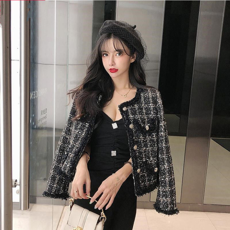 Veste Tweed Élégante Boutons Luxe - LuxeStyle
