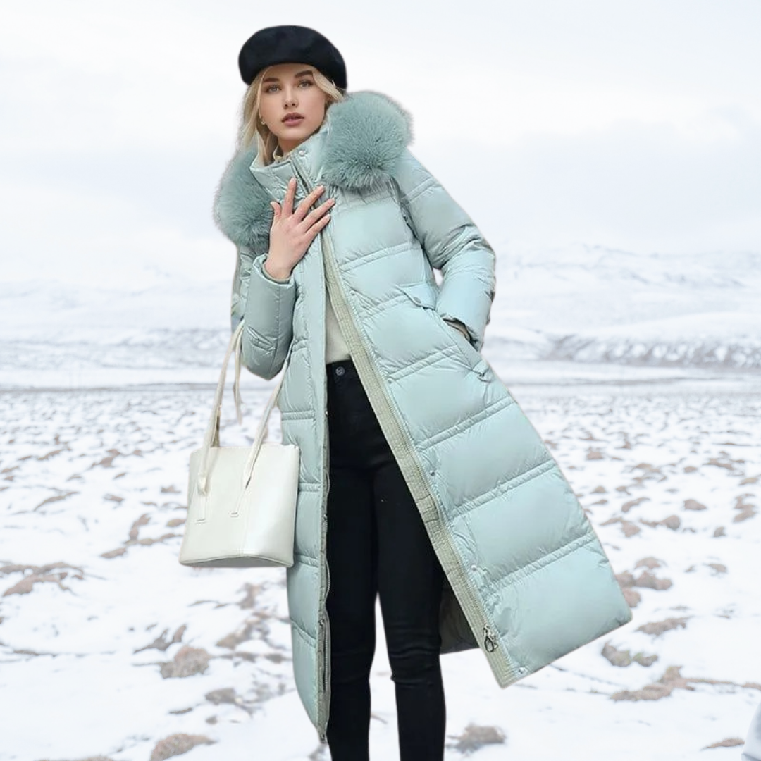Manteau Femme Élégant Hiver Long Manches Longues