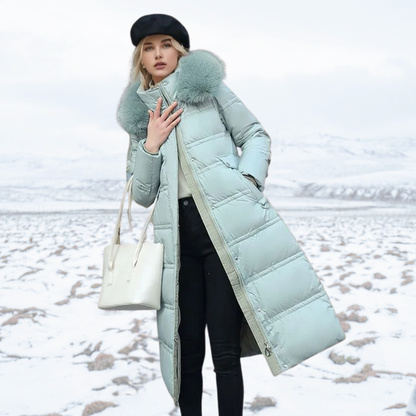 Manteau Femme Élégant Hiver Long Manches Longues