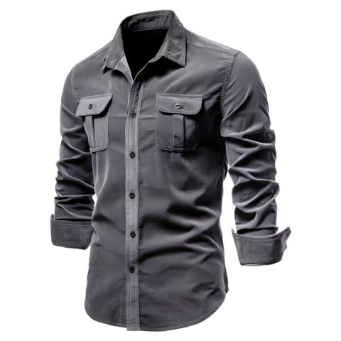 Chemise casual homme manches longues