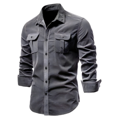 Chemise casual homme manches longues