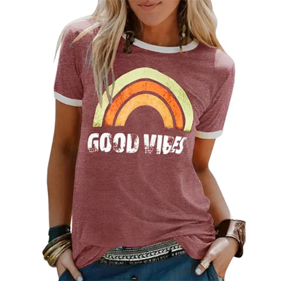 T-shirt Été Femmes Décolleté V pour l'été