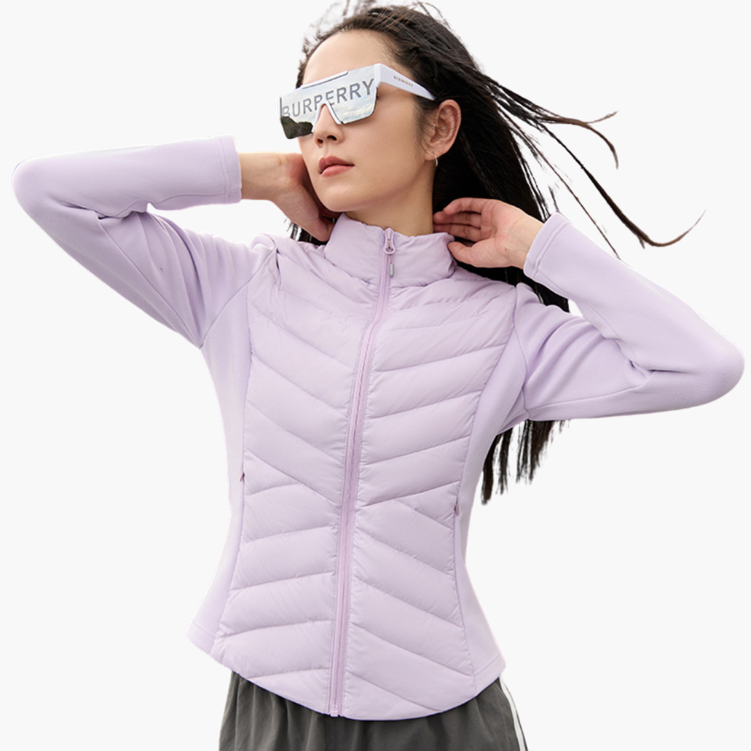 Veste Polaire Féminine Éclair et Couches pour Mi-Saison - LuxeStyle