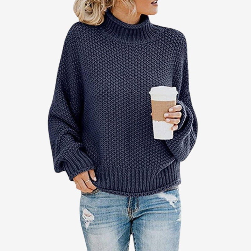 Pull Col Roulé Femme Confortable