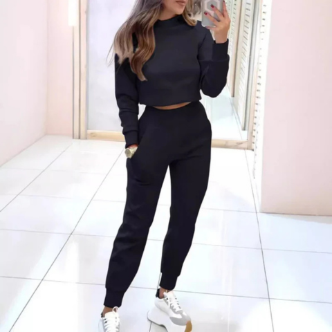 Combinaison sport femme deux pièces décontractée