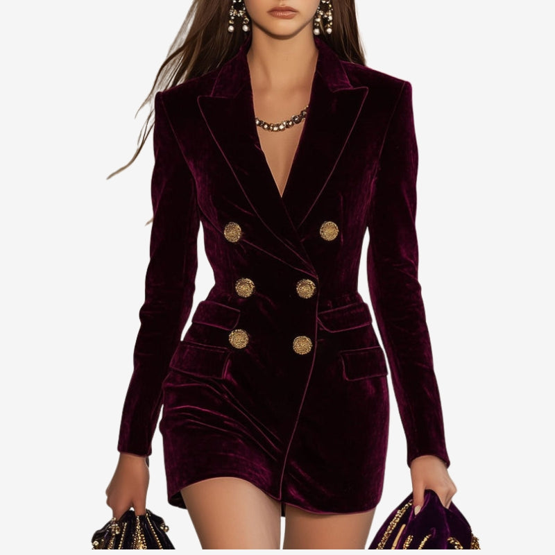 Blazer Femme Élégant à Manches Longues