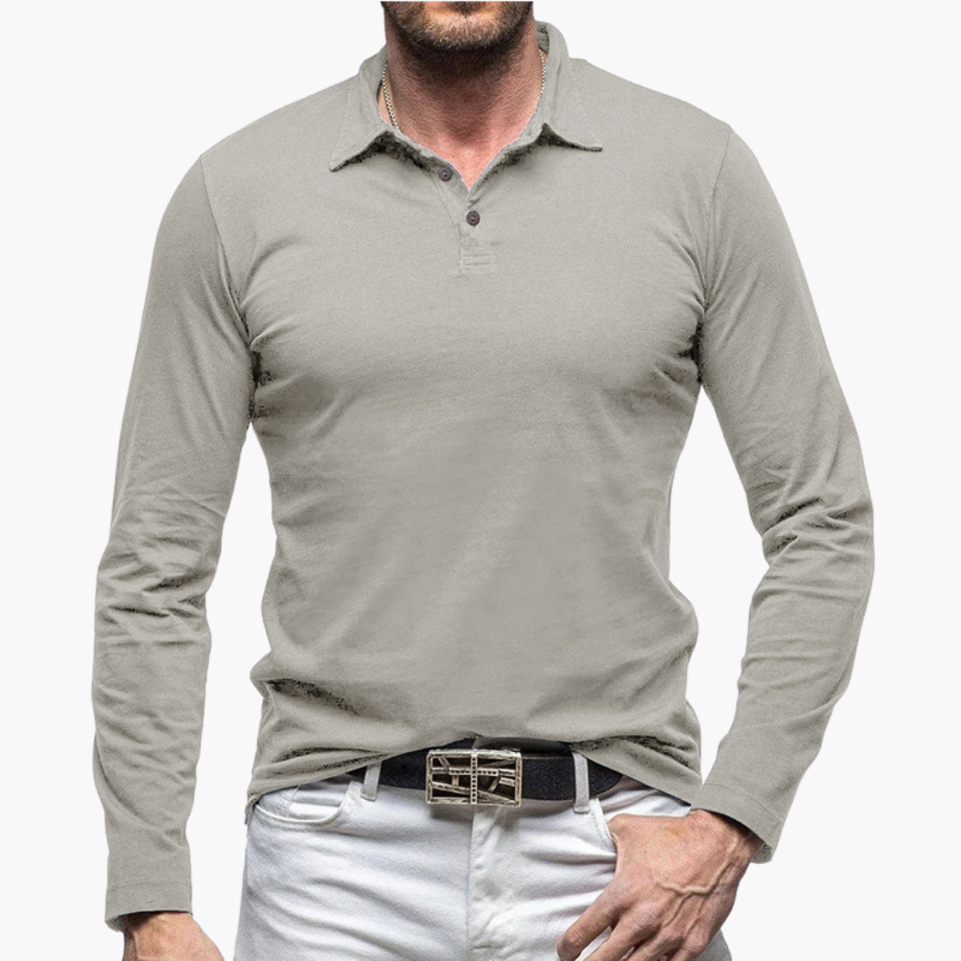 Polo Homme Élégant à Manches Longues